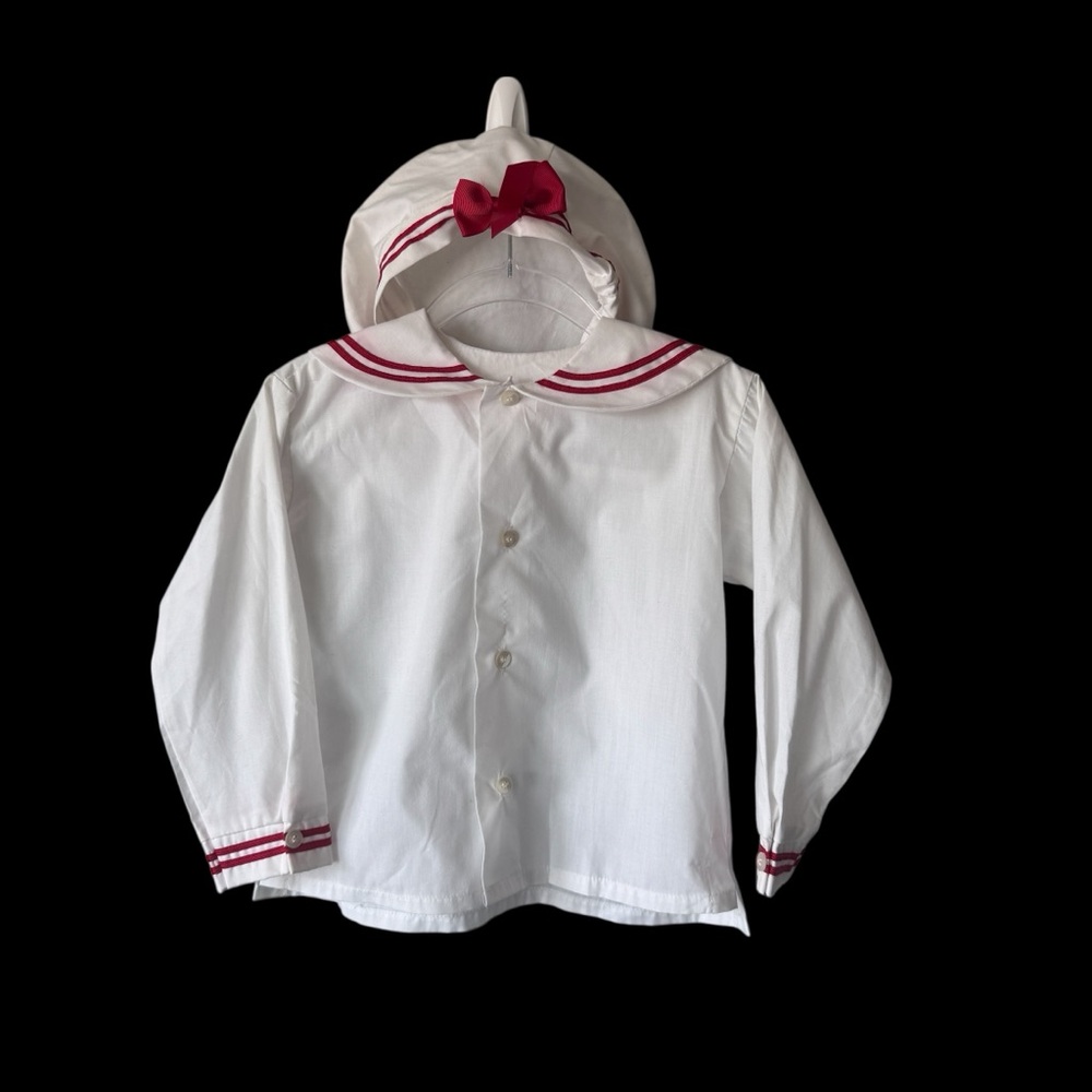 Vintage Chocolate Soup Kids Sailor Top with Hat - Unisex 4